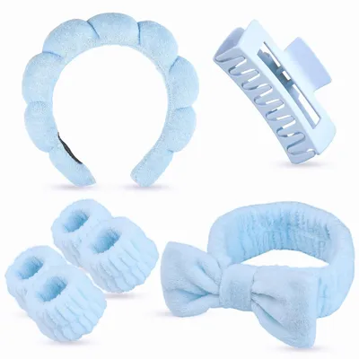 Immagine prodotto di Set da spa completo per donna, composto da 7 pezzi, con accessori per capelli