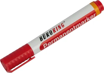 Produktbild von Büroring Permanentmarker, rot, Keilspitze 1-4mm