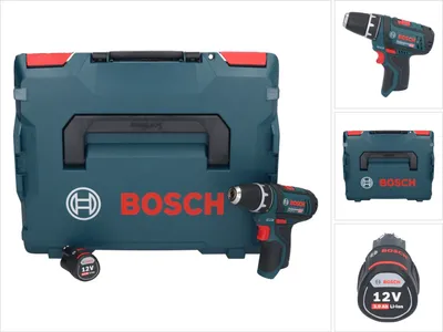 Image de Bosch GSR 12V-15 Professional Perceuse-visseuse sans fil avec boîtier L-Boxx + 1x Batterie GBA 3,0 Ah - sans Chargeur