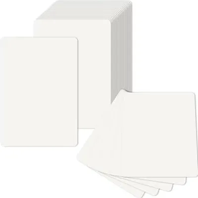 Produktbild von 100 Stück A6 Postkarten, Kraftpapier Karten Blanko Weiß Kraftpapier Karten Set Druckbar Postkarten Blanko zum Selbstgestalten Beschriften Oder Bedrucken