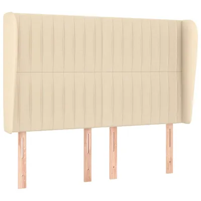 Obrázok produktu pre vidaXL Čelo postele s ušami krémové 147x23x118/128 cm Látka