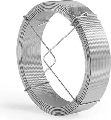 Image de Wiltec Rouleau de fil de jardin Ø 1,5mm x 50m Acier galvanisé Support 50m Cravate végétale Fil de tension Grillage Fil d’attache Support Plantes grimpantes Accessoire Culture Jardinage
