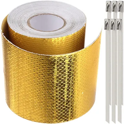 Immagine prodotto di Nastro riflettente per la protezione dal calore, autoadesivo, 10 m x 5 cm, per l'isolamento termico