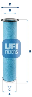 Obrázek produktu pro Vzduchový filtr UFI 27.378.00 Filtrační vložka