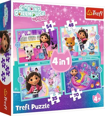 Produktbild von Gabbys Abenteuer Puzzle-Set: 4-in-1 Spaß für Kinder