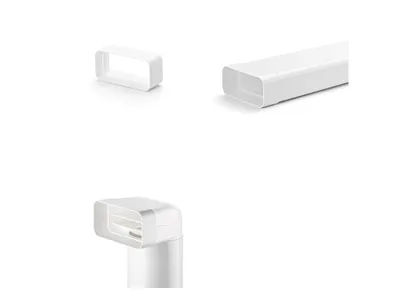 Image de Naber Flow 125 Set de gaines plates- 1, blanc - Technique de ventilation