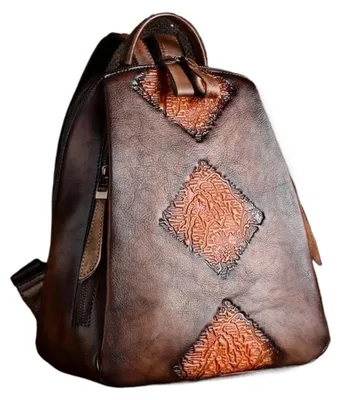 Produktbild von Lederrucksack für Damen im Retro-Design