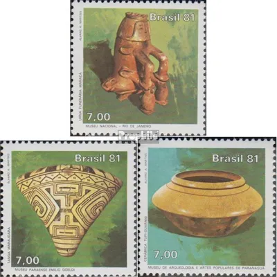 Produktbild von Briefmarken Brasilien 1981 Mi 1820-1822 (kompl.Ausg.) postfrisch Naturkundemuseum