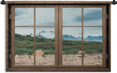 Produktbild von MuchoWow® Wandteppich Wandbehang Aussicht - Felsen - Berg 60x40 cm Tapisserie Dekoration Wandtuch - Wanddekorationen