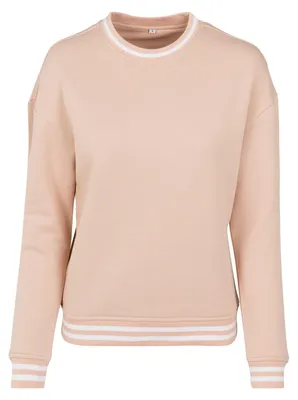 Immagine prodotto di Build Your Brand - Maglione "College" da donna LT2107 (XS) (rosa chiaro/bianco)