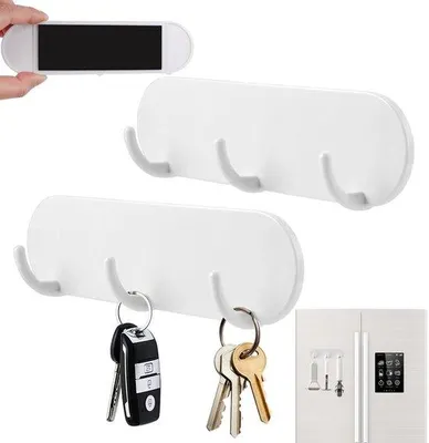 Produktbild von Magnetische Haltestange - Magnetische Halter - Wit - Muurhalter - Sterke Magnete - Geschikt für Küche