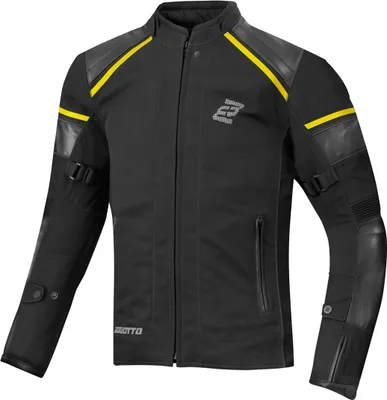 Produktbild von Bogotto Blizzard-X wasserdichte Motorrad Textiljacke, schwarz/gelb, S