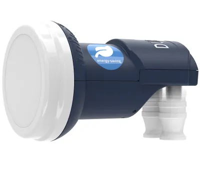 Produktbild von DUR-line Blue ECO Twin - Stromspar-LNB - 2 Teilnehmer -  - [ Test  *] 2-Fach, digital, Full HD, 4K, 3D