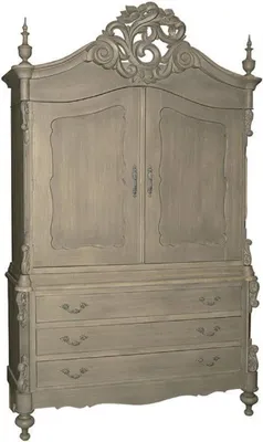 Zdjęcie produktu dla Casa Padrino luksusowa szafka kuchenna w stylu wiejskim szara 150 x 60 x h. 255 cm - Ręcznie wykonana szafka z litego drewna z 2 drzwiami i 3 szufladami - Meble kuchenne w stylu wiejskim - Luksusowa jakość