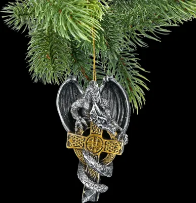 Produktbild von Christbaumschmuck - Drache am Kreuz