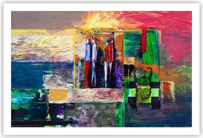 Produktbild von Poster - Poster ohne Rahmen - Abstraktion modern - 91,5x61 cm - Wand Bild - Wanddeko - Wandbilder - Kunstposter - Wandposter - Bilder - Kunstdruck - Wanddekoration - Wandbild - P2XAA91x61-3670