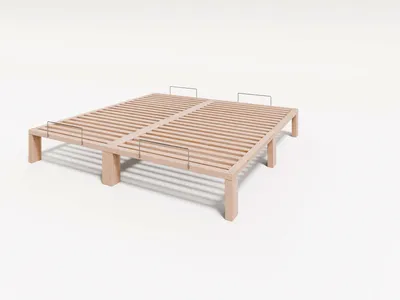 Produktbild von Gigapur G56 Doppelbett 190x200 cm Kiefer Natur Massivbett mit Lattenrost