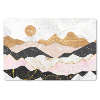 Produktbild von MuchoWow® Mauspad Mousepad Marmor - Gold - Pastell 27x18 cm - Mousepads - Maus Mat - Pad - Mausunterlage - Büroartikel - Desk Matten