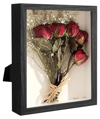 3D-Fotolijst 15x20 cm, Holzrahmen, schwarz, tiefe Box