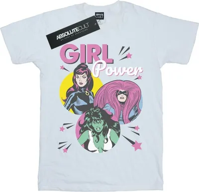 Produktbild von Marvel Comics - "Girl Power" T-Shirt für Herren BI37682 (M) (Weiß)