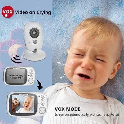 Obrázok produktu pre Detská videochůvička – 3,2-palcový dotykový LCD displej – obojsmerná audiofunkcia – zobrazenie teploty – biela