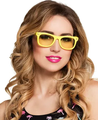 Produktbild von Boland 02621, Karnevalskostüm-Brille, Erwachsener, Uni, Acryl, Polycarbonat (PC), Gelb, 40 g