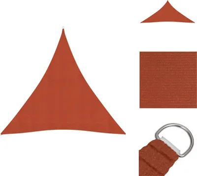 Imagen del producto de vidaXL Vela de sombra de 160 g/m², color terracota, 4,5x4,5x4,5 m, HDPE - Toldos y protectores solares