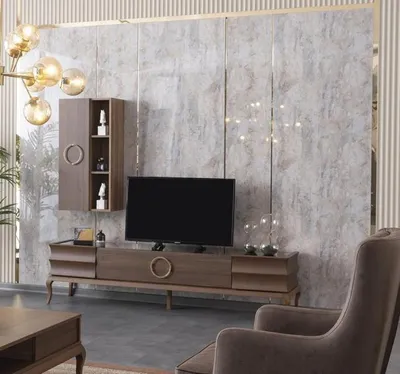 Produktbild von Wohnwand Anbauwand Schrankwand Fernsehschrank TV Sideboard Wandschrank
