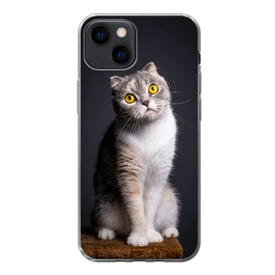 Produktbild von MuchoWow® Handyhülle Schutzhülle Hülle für iPhone 13 mini Katze - Augen - Licht Silikon Softcase Handy Hülle