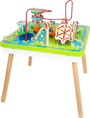 Productafbeelding van Speeltafel Pretpark - Activiteiten tafel - Motoriek Trainen - 3-in-1 Multifunctioneel - 52 x 52 x 64 cm - Multicolor