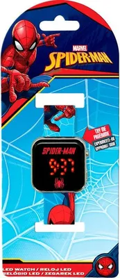 Produktbild von Spiderman LED-Uhr für Kinder, verstellbares Armband, Leuchtfunktion