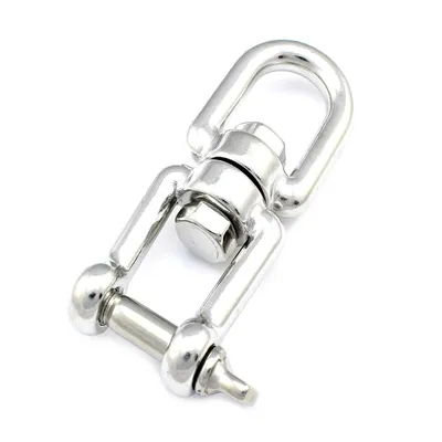 Produktbild von Wirbelschäkel Bolzen 6mm Ankerwirbel Auge - Gabel | V4A Edelstahl Anker