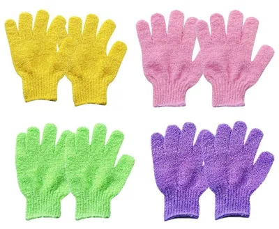 Produktbild von Paar Peeling-Duschhandschuhe, doppelseitige Peeling-Badehandschuhe zur Tiefenreinigung abgestorbener Haut für Spa-Massagen, Schönheits-Duschschwamm, Badeaccessoires.