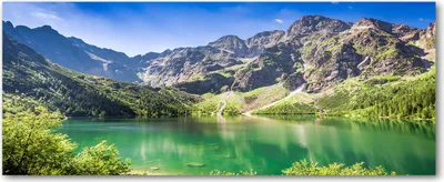 Produktbild von Tulup® Küchenrückwand Spritzschutz aus Glas -125x50 -Spritzschutz auf gehärtetes Glas Deko Landschaften Berge See Tatra