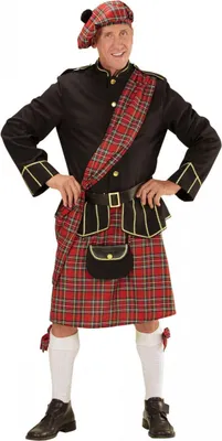 Produktbild von Highlander Schottenkostüm mit Tasche für Fasching Männer Größe: XXL