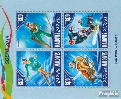 Produktbild von Briefmarken Malediven 2014 Mi 5244-5247 Kleinbogen (kompl. Ausg.) postfrisch Sotschi 2014