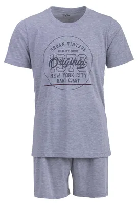 Produktbild von Pyjama Set Kurz - Vintage, Farbe:grau, Größe:L