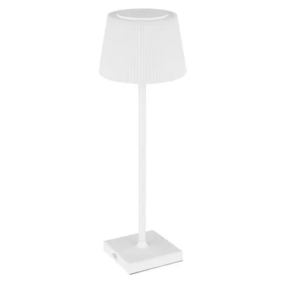 Produktbild von LED Tischleuchte, Touchdimmer, USB Akku, Weiß, H 38 cm, IP44