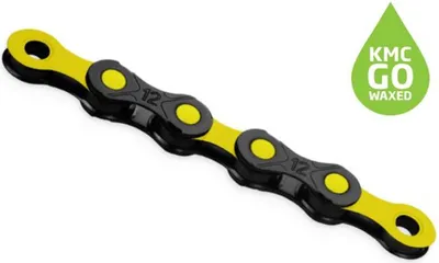 Imagen del producto de Cadena Kmc Dlc 12 encerada, color amarillo, 126 eslabones / para 12 velocidades, color amarillo, 126 eslabones