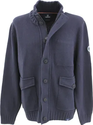 Produktbild von 33197 Lerros, ,  Herren Strickjacke, dicker Glattstrick, marineblau, XL