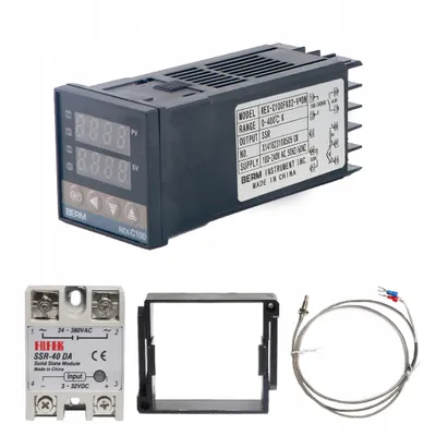 Obrázek produktu pro Digitální termostat - PID regulátor teploty 0 1300 Alarm REX-C100 Digitální LED PID termostatické spínací sady AC110V-240V