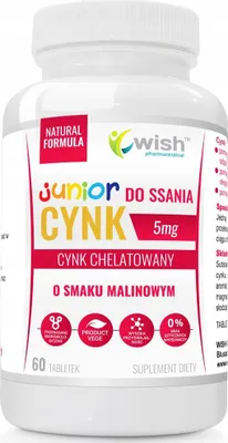 Produktbild von Wish Zink Junior 5mg 60 Veggie-Lutschtabletten