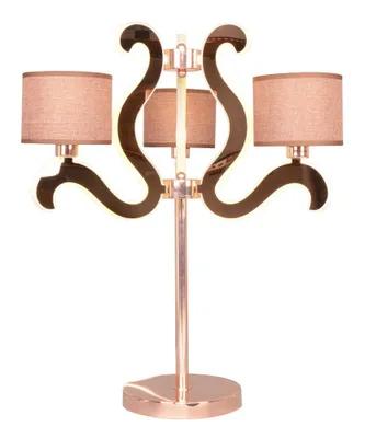 Obrázek produktu pro Moderní stolní lampa AMBROSIA - 3xE14, 40W + LED 18,4W, 2800K (teplá bílá), měděná
