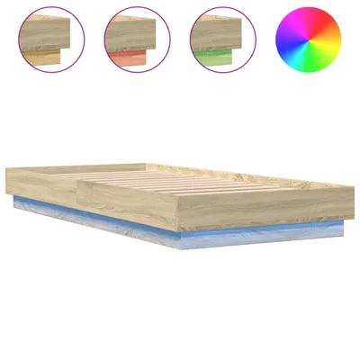 Produktbild von Bettgestell LED Sonoma-Eiche 100x200 cm