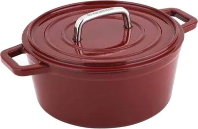 Zdjęcie produktu dla Carl Schmidt Sohn 24 cm garnek do mięsa ALPEN żeliwny garnek do pieczenia czerwony 078102