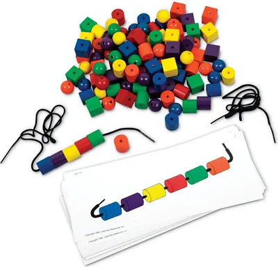 Produktbild von Learning Resources Perlen- und Musterkarten Set - Lernspielzeug für Kinder