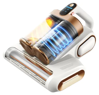 Kabelloser Milbenstaubsauger mit UV-Licht, LED-Display, Ultraschall