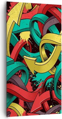 Produktbild von Bild auf Leinwand - Leinwandbild - Abstraktion modern - 65x120cm - Wand Bild - Wanddeko - Leinwanddruck - Bilder - Kunstdruck - Wanddekoration - Leinwand bilder - Wandkunst - PA65x120-3505