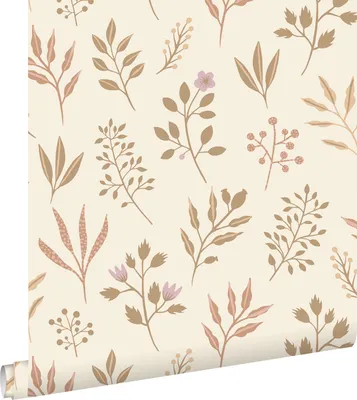 Zdjęcie produktu dla ESTAhome Tapeta kwiatowy wzór w stylu skandynawskim beżowym 53 cm x 10.05 m