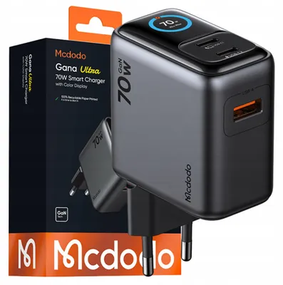 Zdjęcie produktu dla Mcdodo Szybka Ładowarka Sieciowa Zasilacz Kostka 3X Usb-C Usb-A Gan 70W